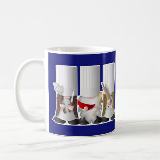 Caneca De Café Três Chef e Gnomos Baking