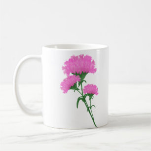 Caneca De Café Três cravos cor-de-rosa