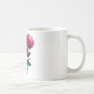 Caneca De Café Três Dahlias Rosa
