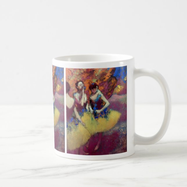 Caneca De Café Três Dançarinos em Camisas Amarelas por Degas (Direita)