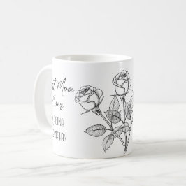 Caneca De Café Três Dias de as mães de rosas brancas e pretas