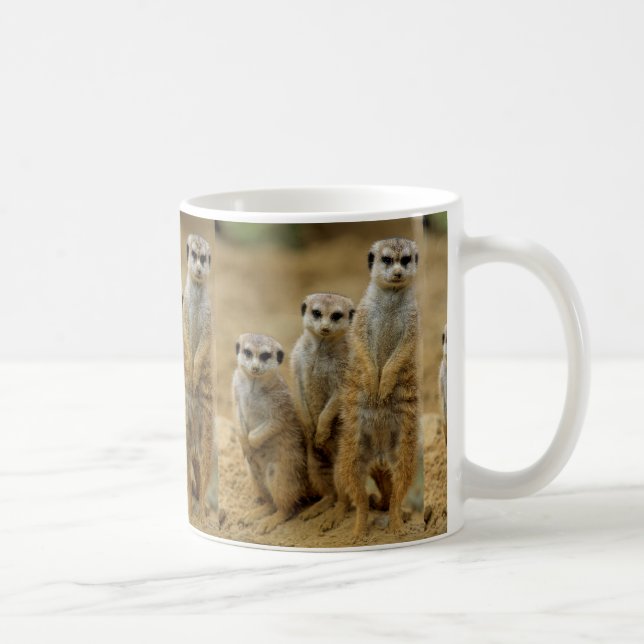 Caneca De Café três Erdmaennchen (Suricata suricatta) (Direita)