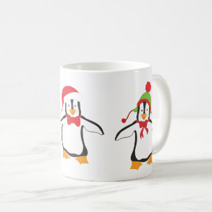 Caneca De Café Três Fofos Pinguins Dançando
