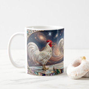 Caneca De Café Três galos brancos.
