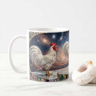 Caneca De Café Três galos brancos.