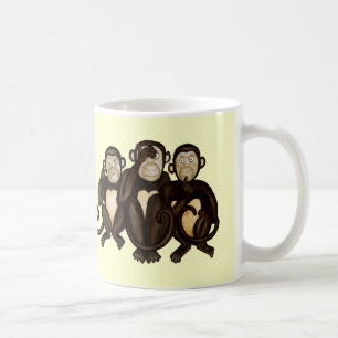 Caneca De Café Três Macacos Sábios