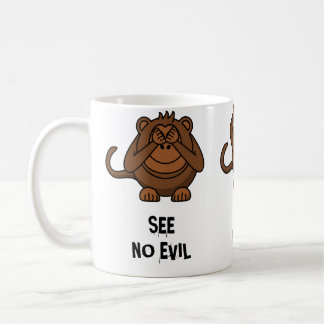 Caneca De Café Três Macacos Sábios