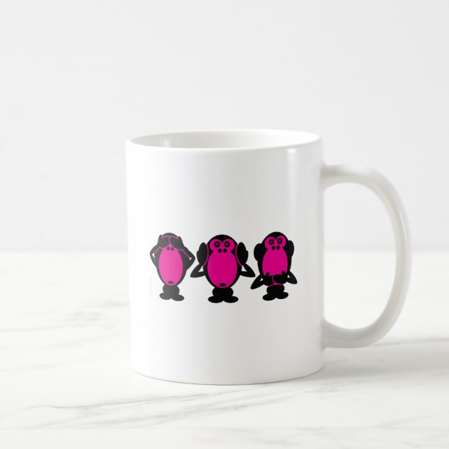 Caneca De Café Três Macacos Sábios (Direita)