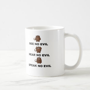 Caneca De Café Três Macacos Sábios Copos / Perucas