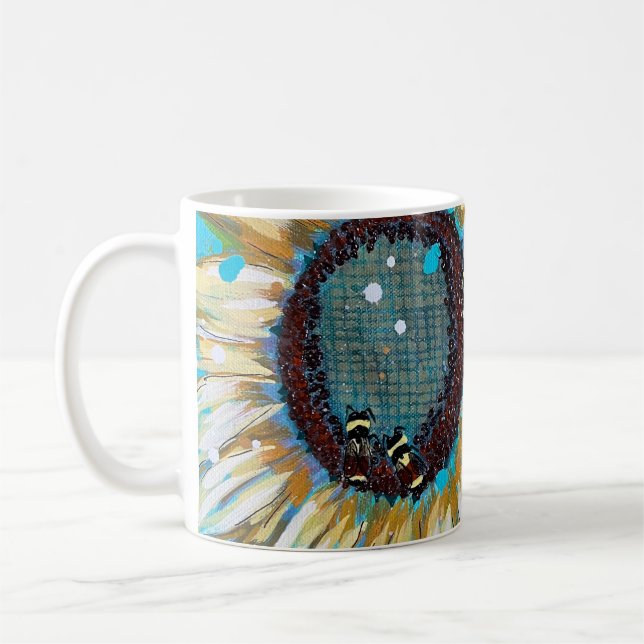 Caneca De Café Três mamangabas num girassol (Esquerda)