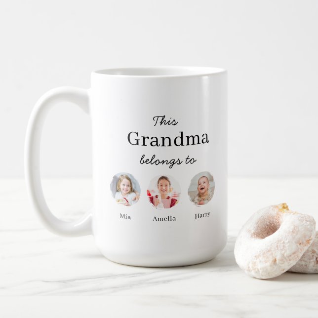 Caneca De Café Três Netos Personalizados  (Com Donut)