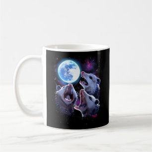 Caneca De Café Três Ogambms Que Uivam Na Lua Pet Possum