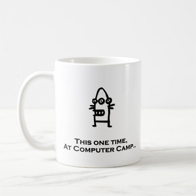 Caneca De Café Três Olhos Bot Esta Vez No Acampamento De Computad (Esquerda)
