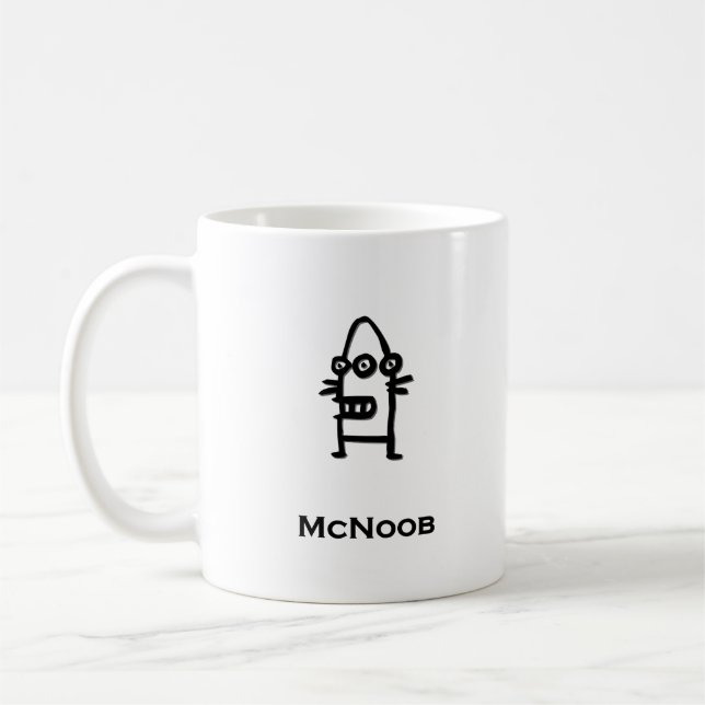 Caneca De Café Três Olhos Bot McNoob (Esquerda)