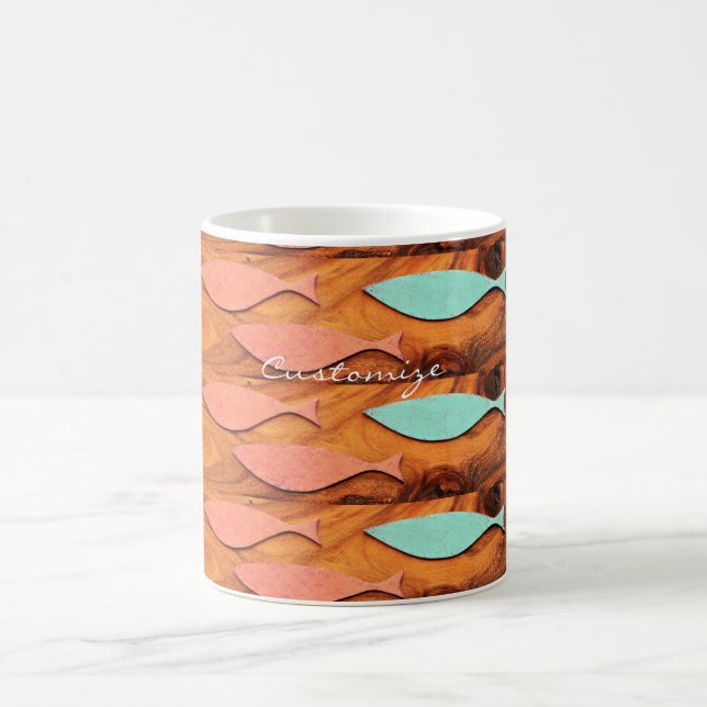 Caneca De Café Três padrões de peixe Thunder_Cove (Centro)