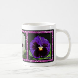Caneca De Café Três Pansies 01