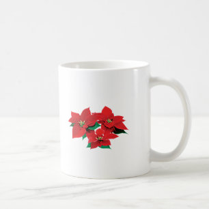 Caneca De Café Três Poinsettias Vermelhas