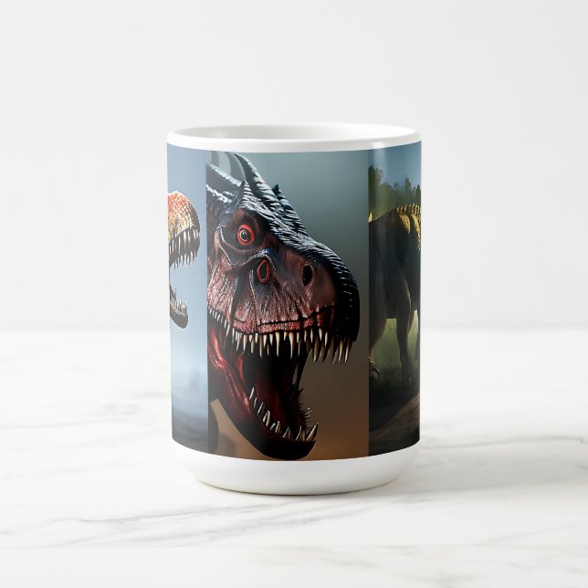 Caneca De Café Três Raças de Dinossauro, Mug de Café (Centro)