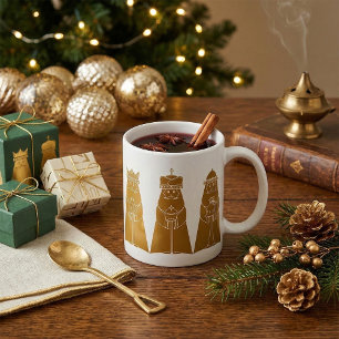 Caneca De Café Três Reis Magos Natal Moderno Reis