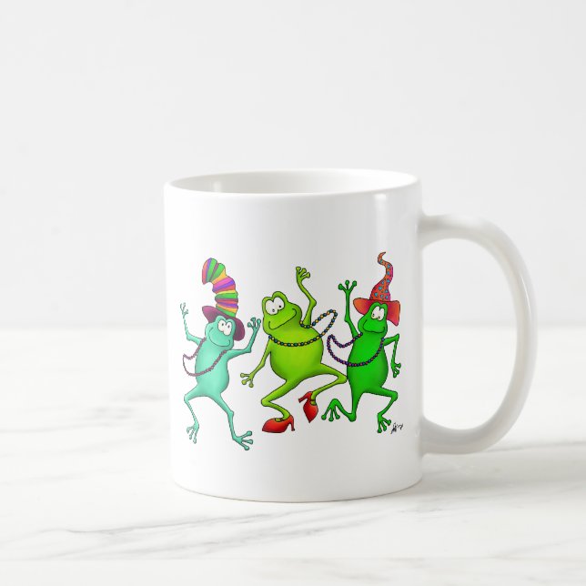 Caneca De Café Três sapos de dança (Direita)