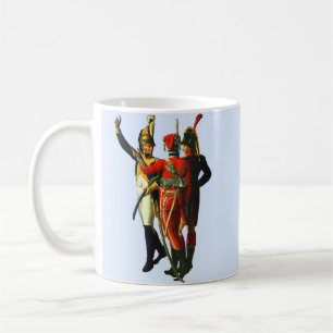Caneca De Café três soldados franceses cerca de 1800