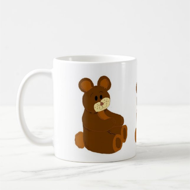 Caneca De Café Três Ursos Marrons (Esquerda)