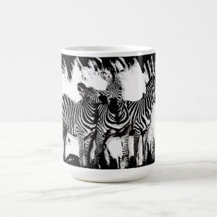 Caneca De Café Três Zebras Pintando