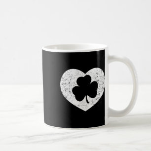 Caneca De Café Trevo de Coração Dia de São Patrício Homens Mulher