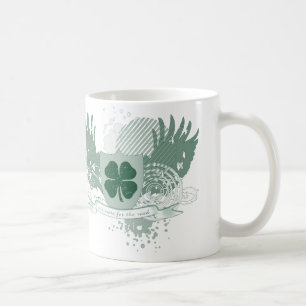 Caneca De Café trevo de quatro folhas. mais uma para a estrada.