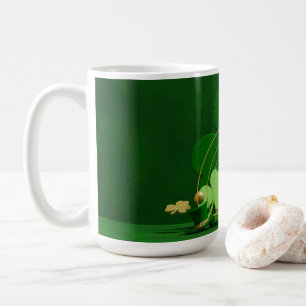 Caneca De Café Trevo de três folhas do Dia de São Patrício de Sli