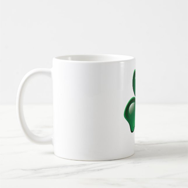 Caneca De Café Trevo de Três Folhas Shamrock Verde (Esquerda)