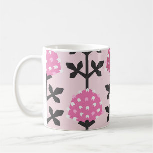 Caneca De Café Trevo floral de trevo, estilo escandinavo, sem cos