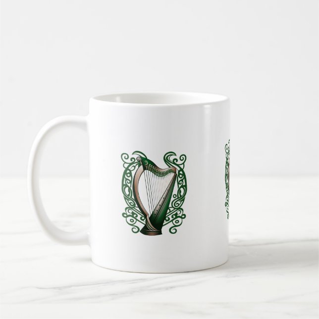 Caneca De Café    Trevo Irlandês Harpa (Esquerda)