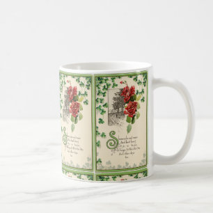 Caneca De Café Trevos e rosas