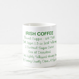 Caneca De Café Trevos irlandeses reais da bebida da receita do