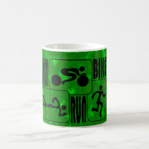 Caneca De Café TRI design funcionado dos quadrados PRETOS da