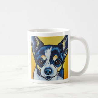 Caneca De Café Tri preto do LC da chihuahua (Lorenzo)