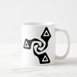 Caneca De Café Tri setas básicas (preto)