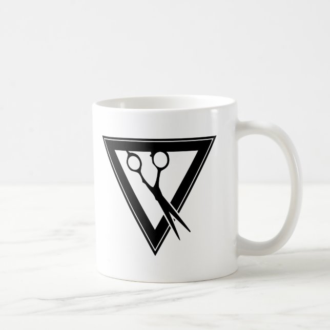 Caneca De Café triângulo com tesoura capilar (Direita)