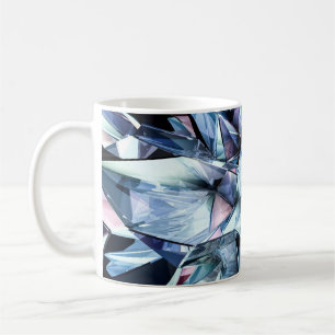 Caneca De Café Triângulo técnico de fundo cristalino.