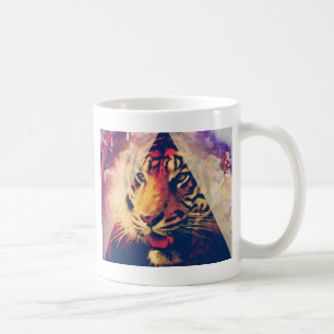 Caneca De Café Triângulo Tiger Grunge