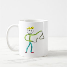 Caneca De Café Triângulo Tocando Stickman