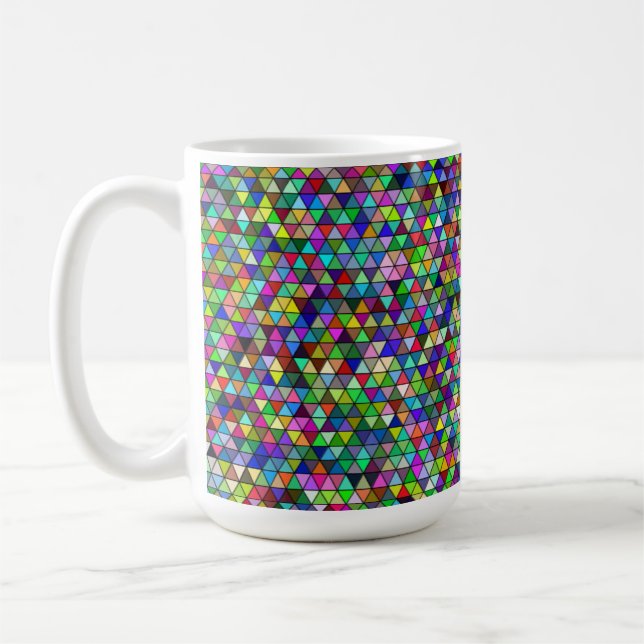 Caneca De Café Triângulos 15oz Mug (Esquerda)