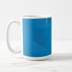 Caneca De Café Triângulos azuis, modernos, legal, modernos, futu