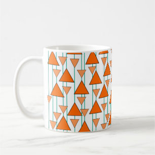 Caneca De Café Triângulos de Art Deco 