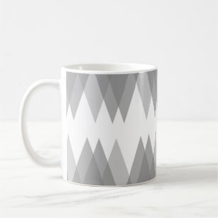 Caneca De Café triângulos de cinza
