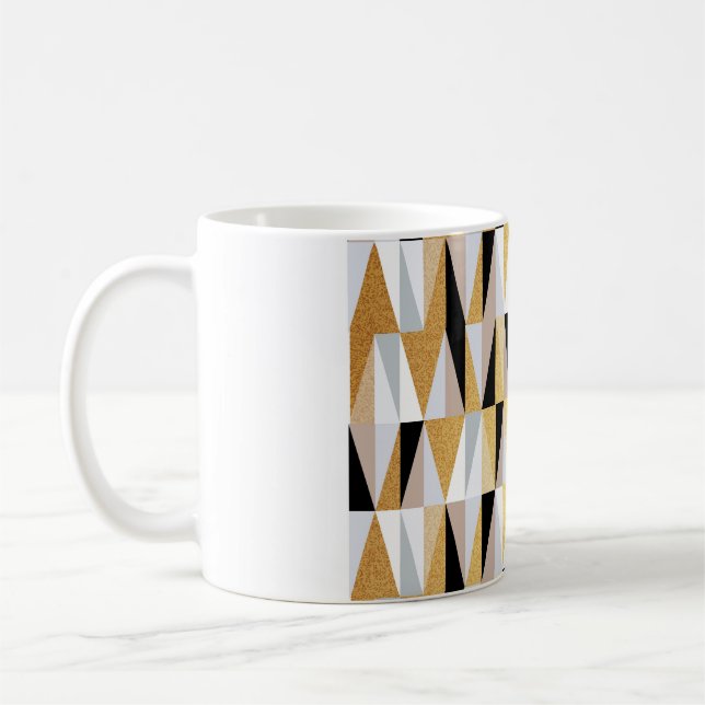 Caneca De Café Triângulos Escandinavos: Padrão de Cor de Natal. (Esquerda)