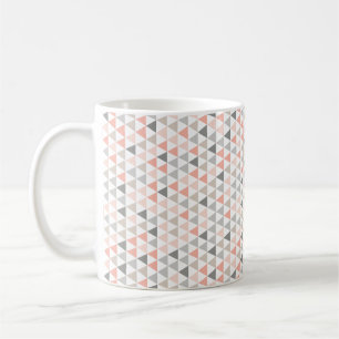 Caneca De Café Triângulos Geométricos Pessegueiros Neutros Mode