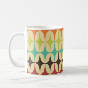 Caneca De Café Triângulos Retro: Retorno Geométrico do Padrão