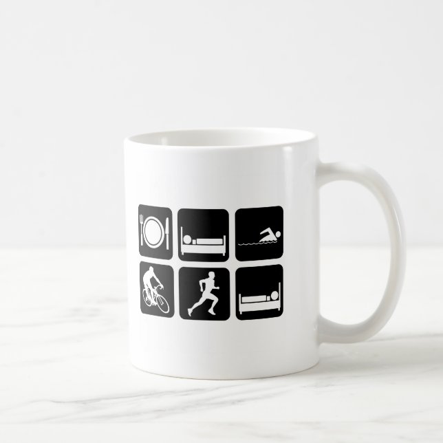 Caneca De Café Triathlon engraçado (Direita)